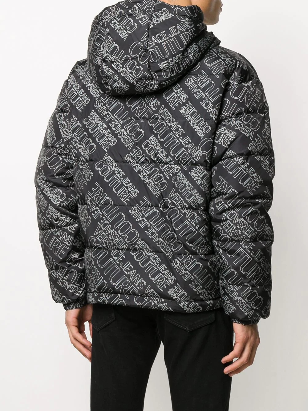 logo print puffer jacket - 4