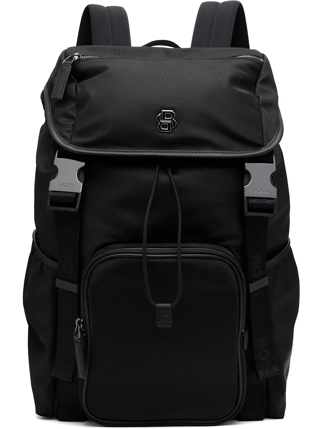 Black Logo Hardware Backpack - 1