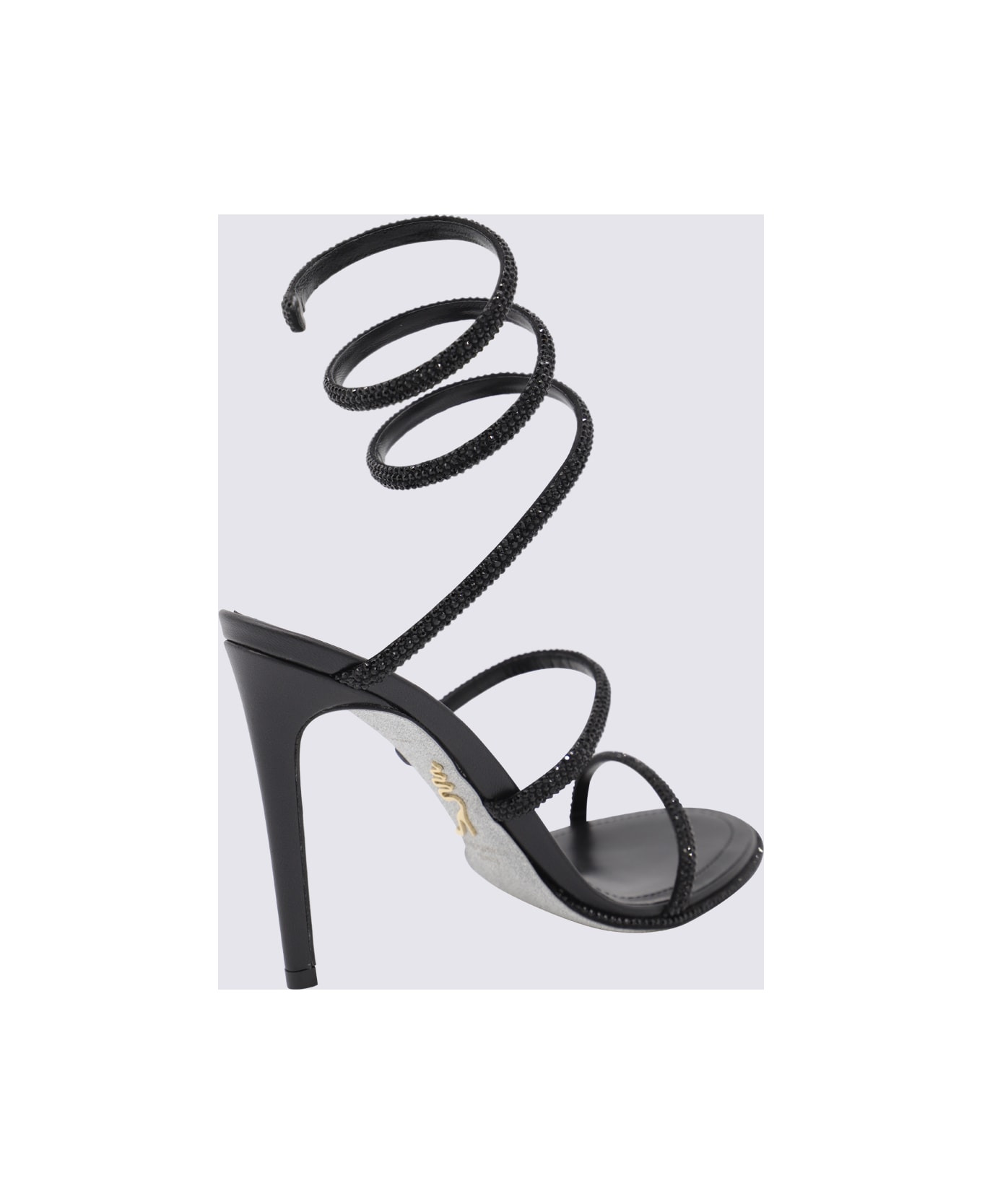 Black Leather Sandals - 3