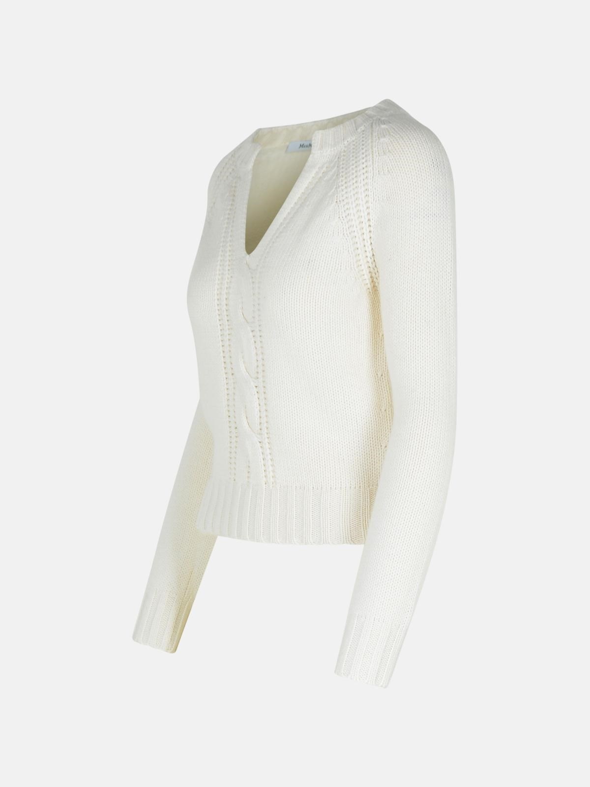 'CANCAN' IVORY CASHMERE SWEATER - 2