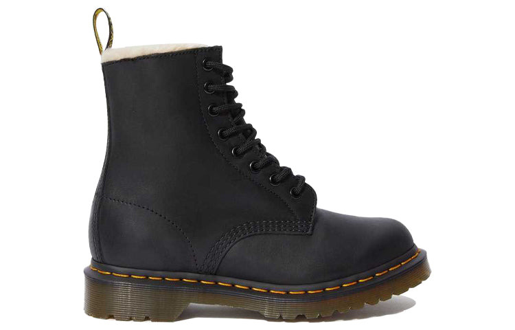 (WMNS) Dr. Martens 1460 Faux Fur Lined Black 21797001 - 2