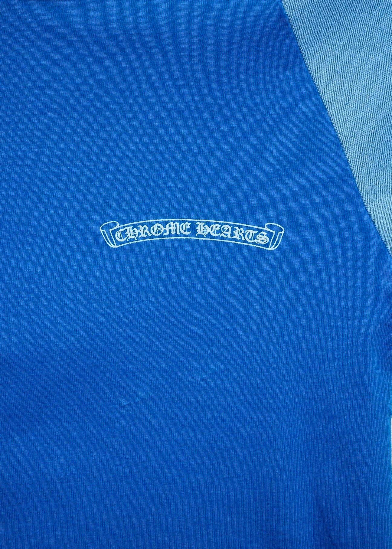 Chrome Hearts CH Two Tone Blue Womens Scroll Baseball Tee - 3