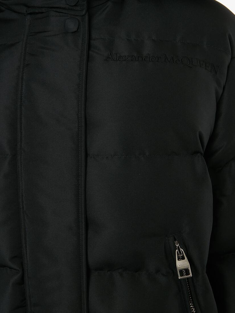 Mcqueen Graffiti Puffer Jacket in Black 5