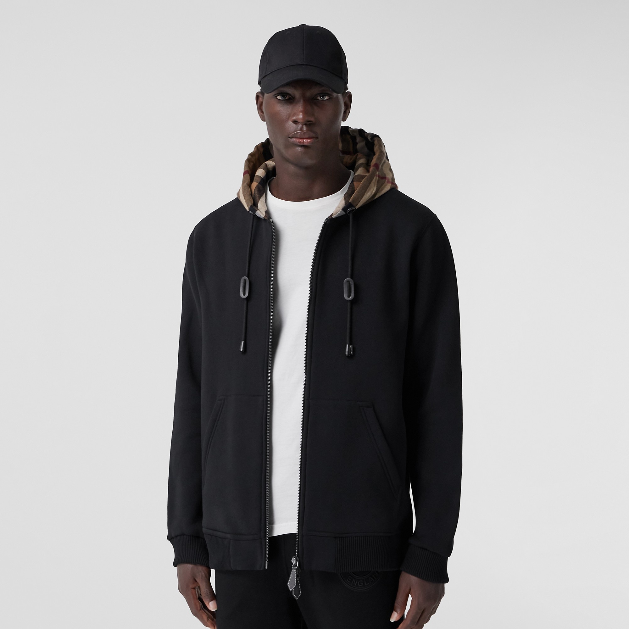 Check Hood Cotton Blend Hooded Top - 4