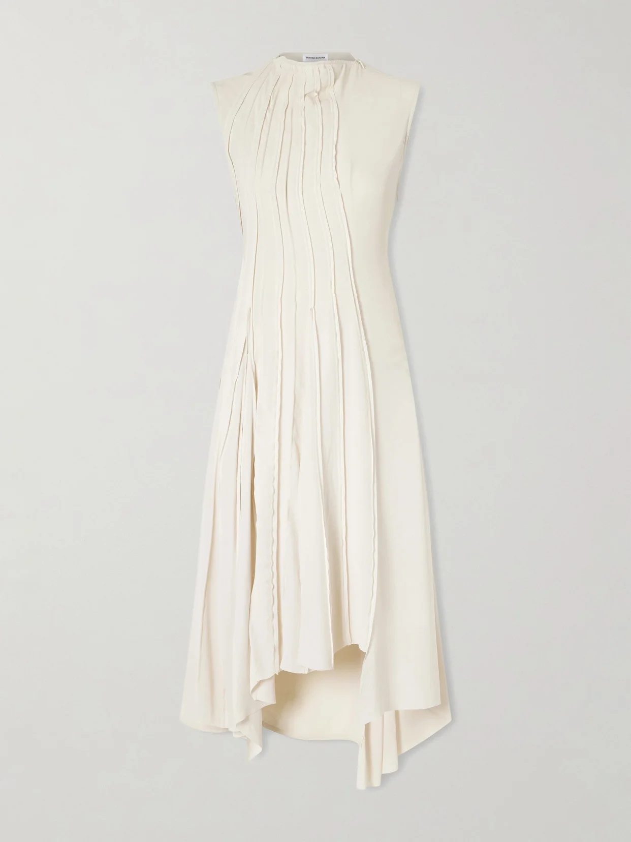 Pleated Cady Midi Dress - 1