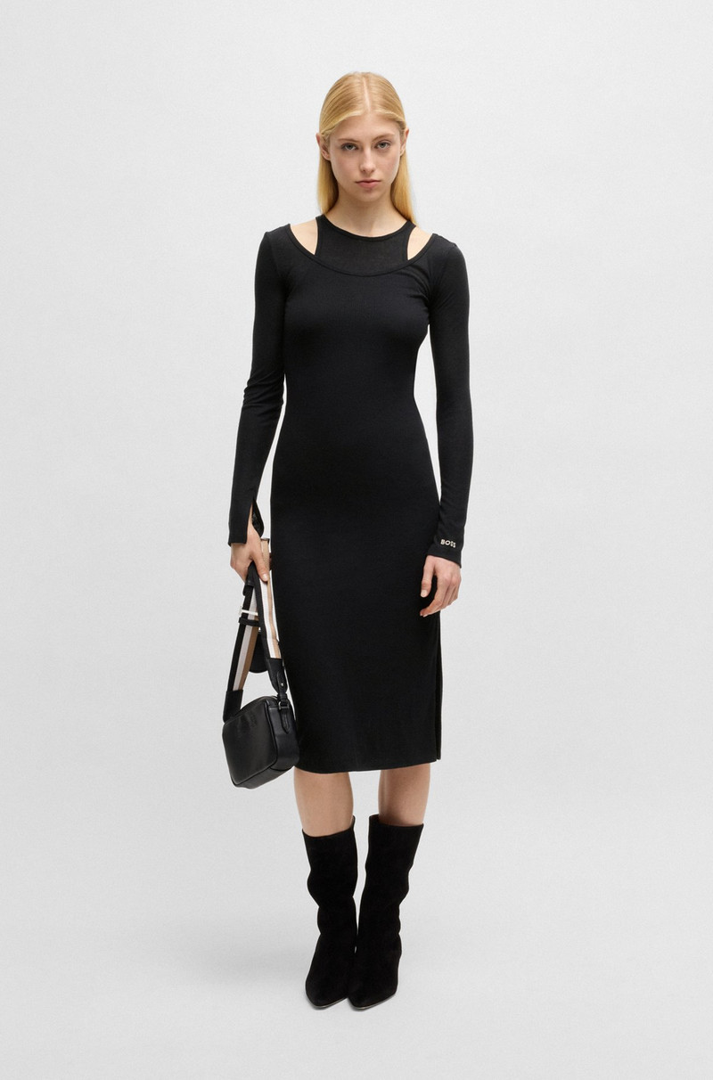 BOSS TWO-IN-ONE DRESS WITH LAYERED EFFECT outlook