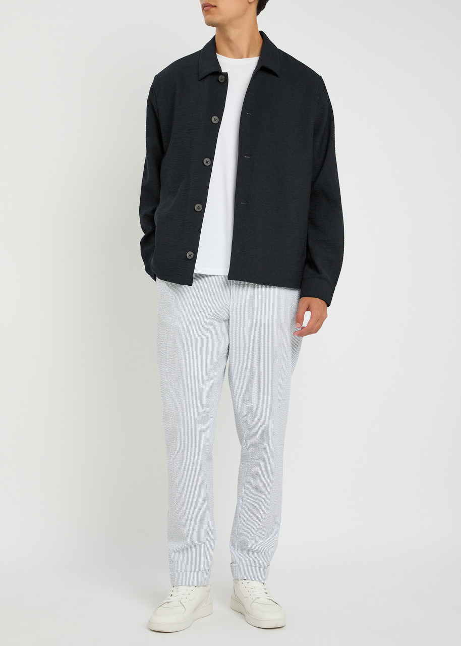 Sunspel Seersucker Stretch-wool Overshirt - 4