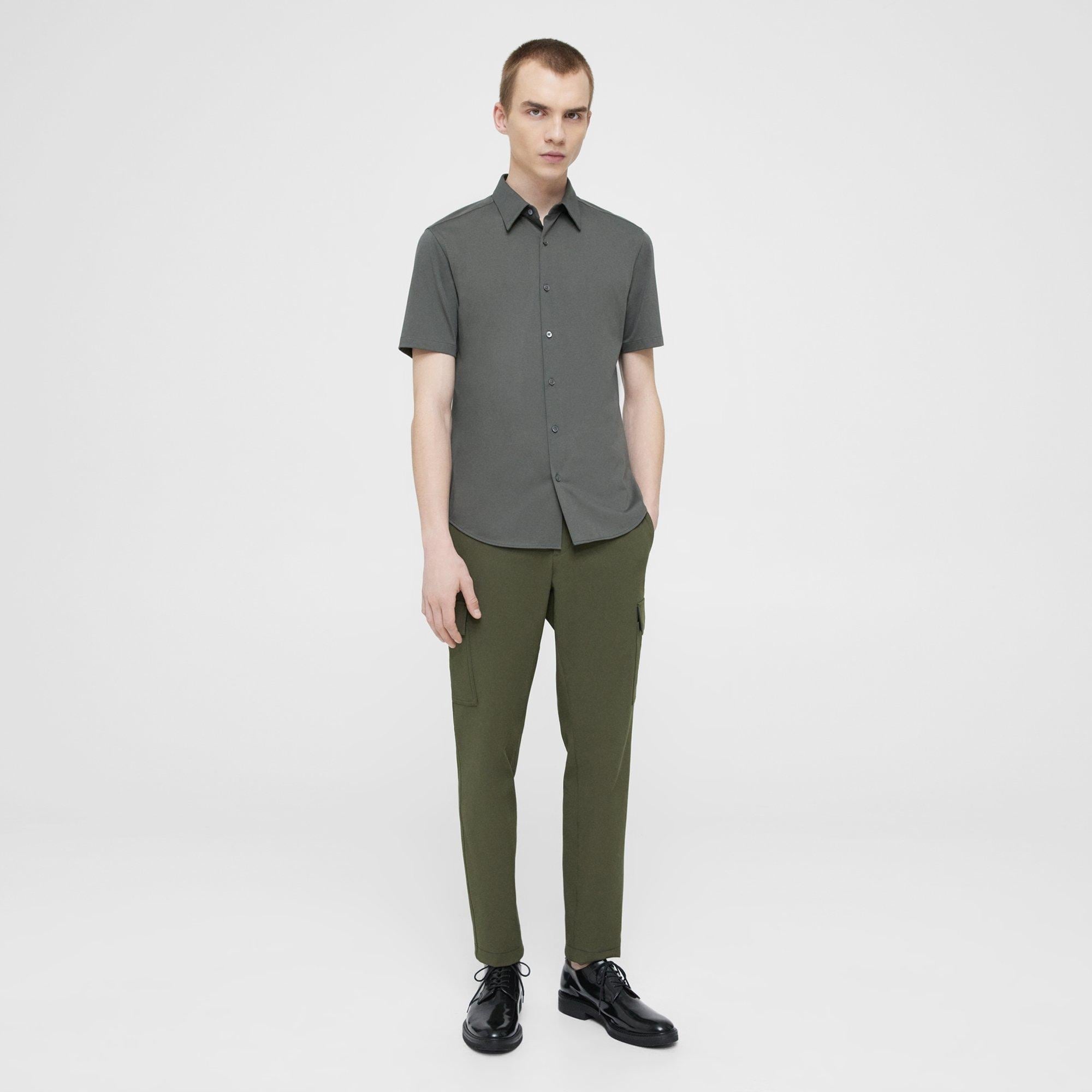 Irving Short-Sleeve Shirt in Structure Knit - 3