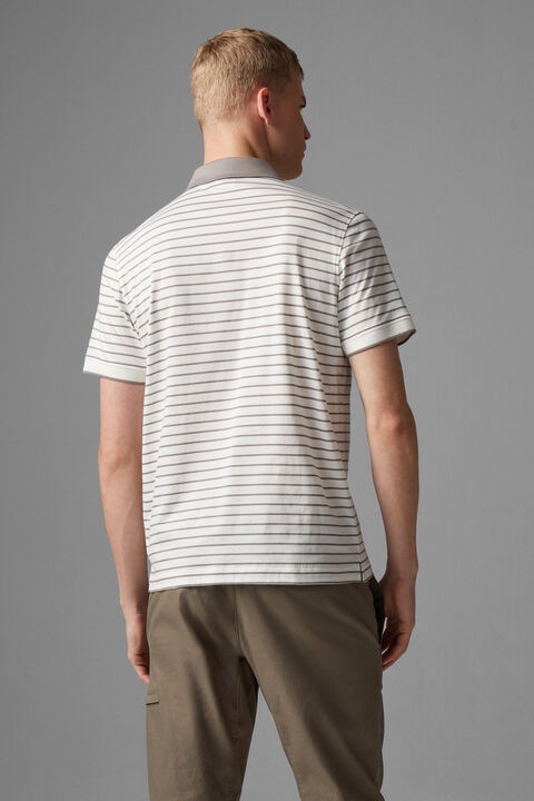 Duncan polo shirt in Off-white/Taupe - 3