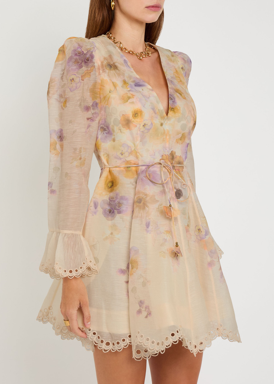 Zimmermann Memento Floral Linen-blend Mini Dress - 2