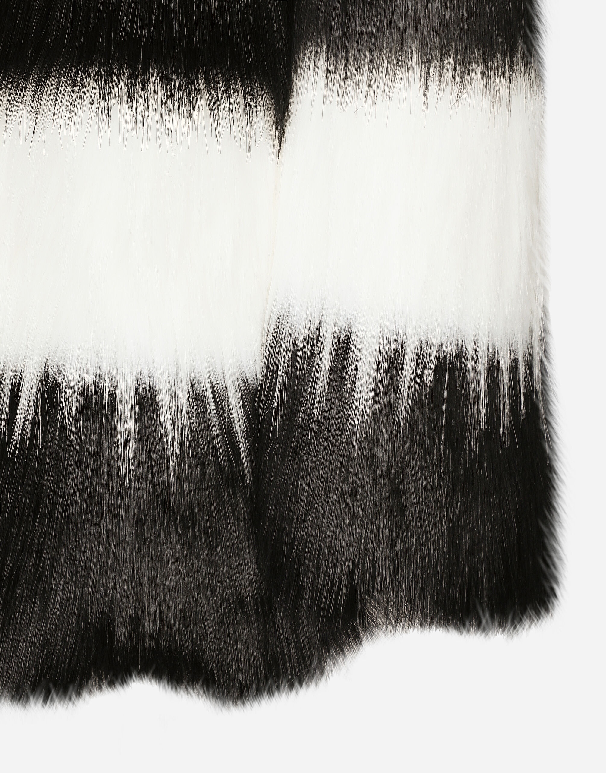 Striped faux fur coat - 4