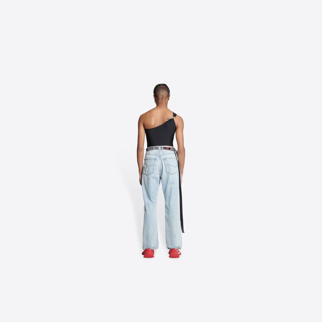 Men's Destroyed Skater Jeans in Blue - 5