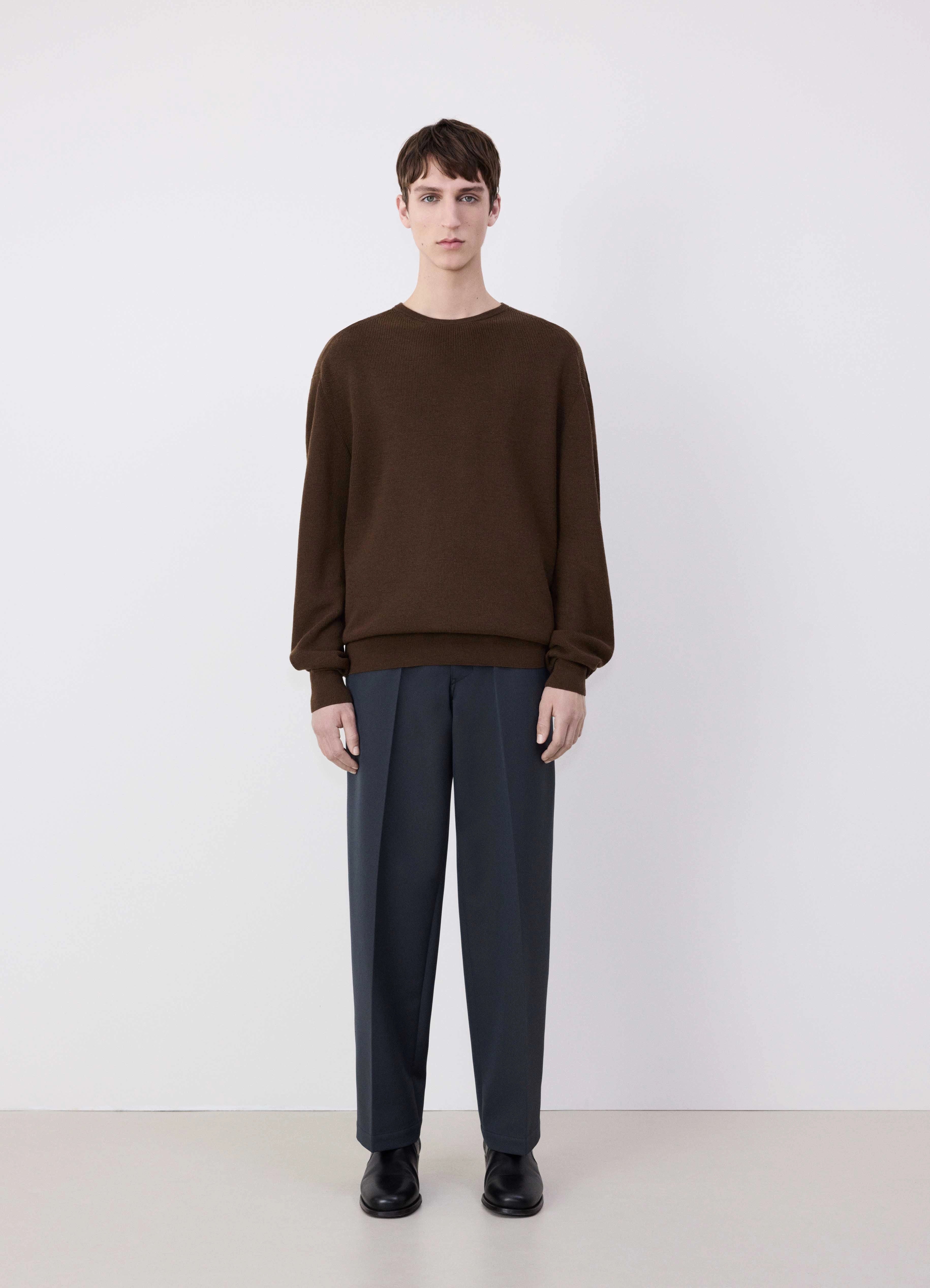 LEMAIRE mock neck jumper ブラウン S タグ付 ニットT jumper neck ブラウン ニットT S LEMAIRE mock タグ付