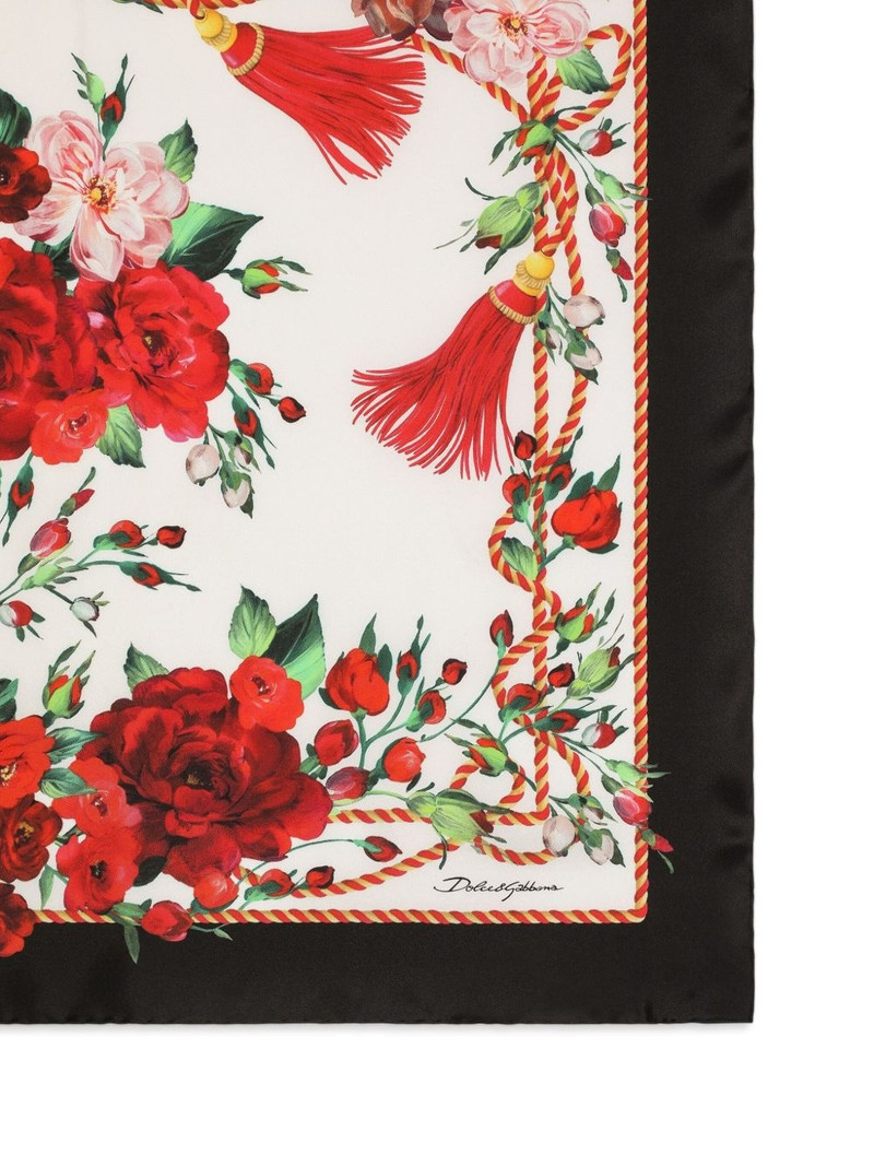 Dolce & Gabbana rose-print scarf outlook