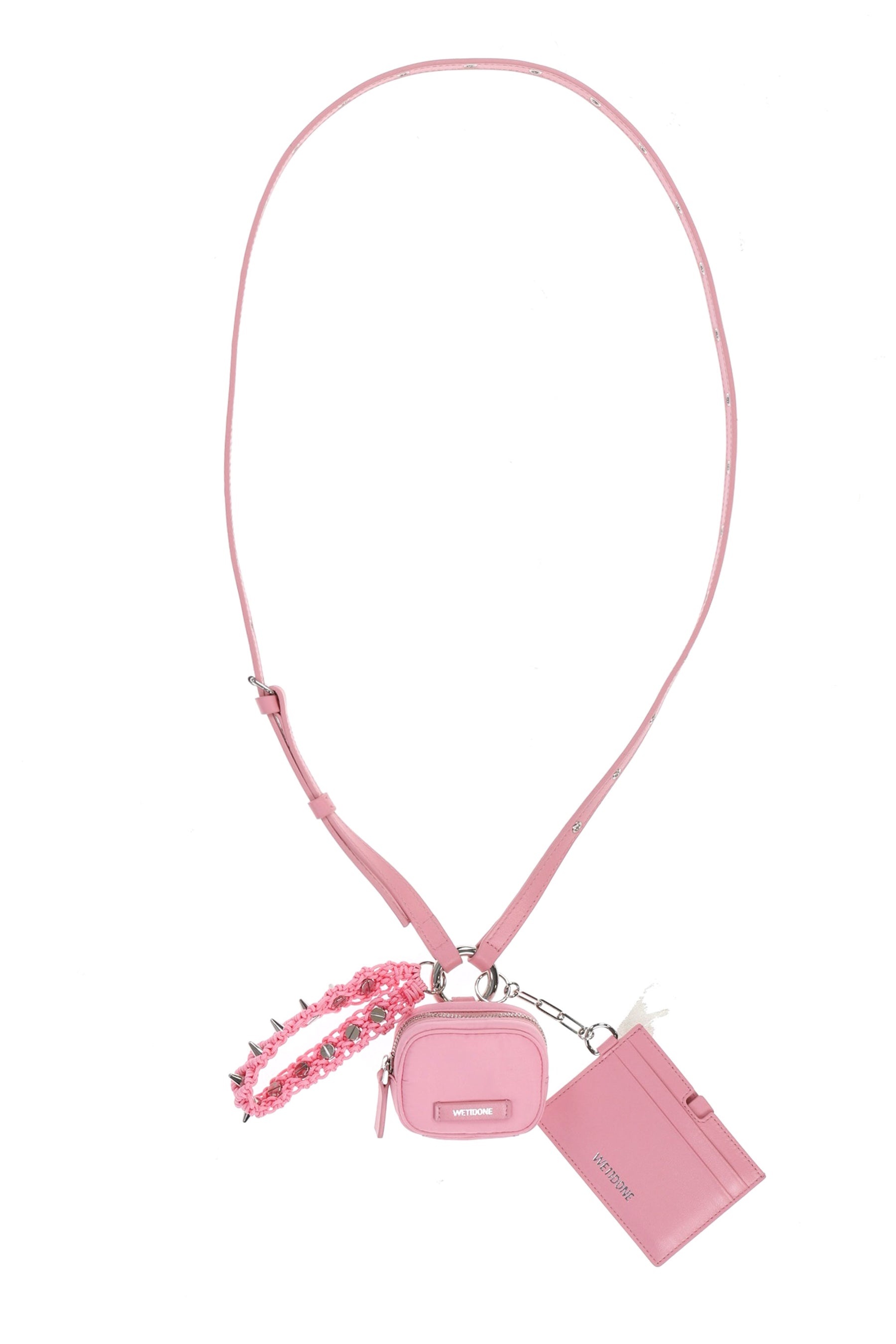 PINK AIRPOD CASE & MIRROR CARD HOLDER / PNK - 1