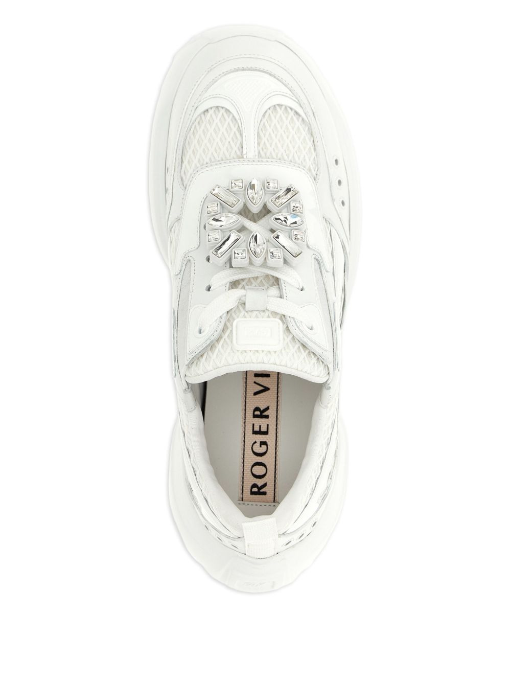 embellished mesh low-top sneakers - 4
