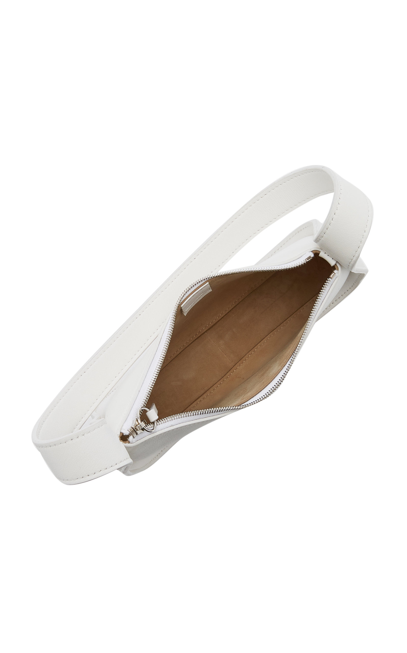 Half Moon Leather Bag ivory - 7