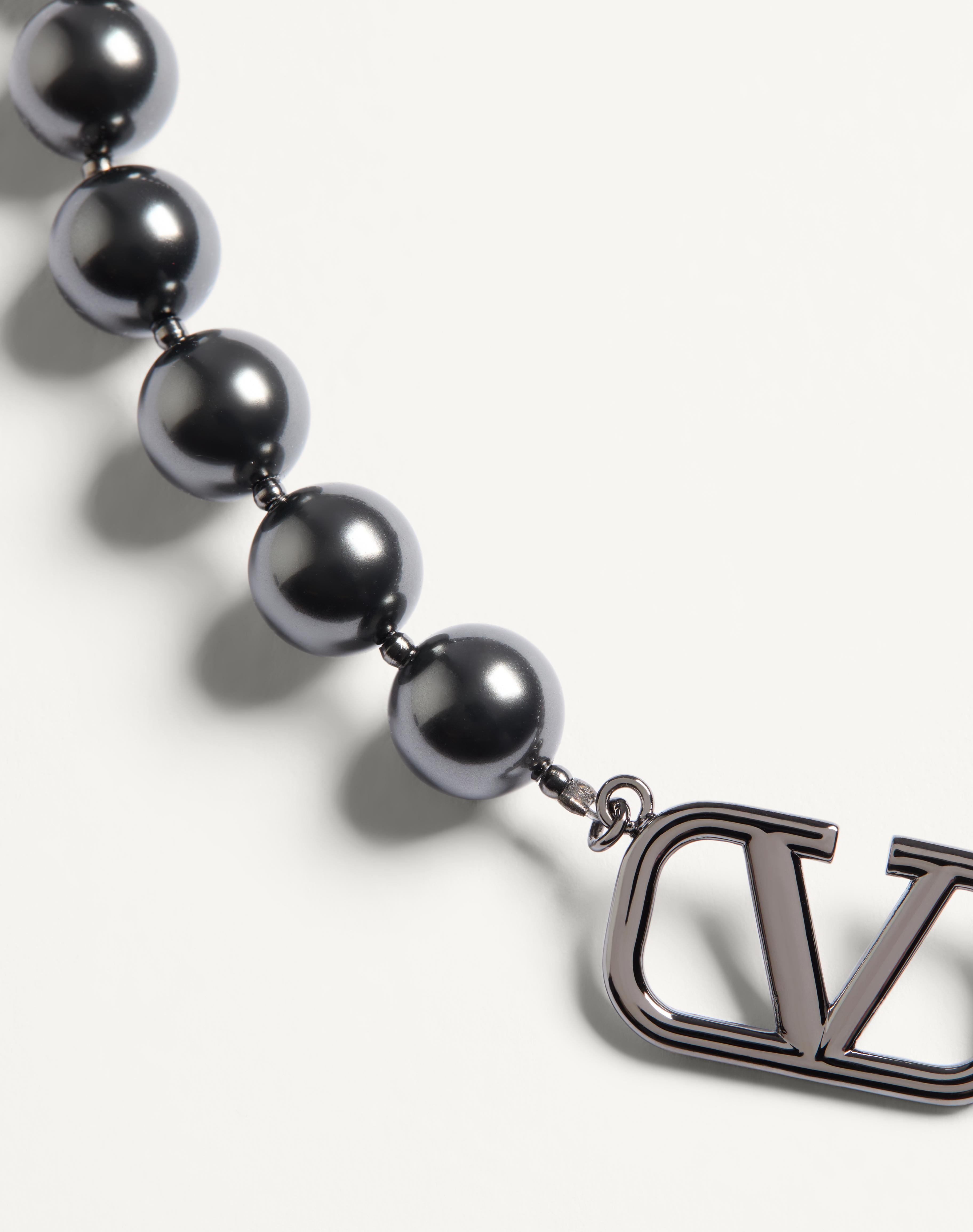 VLOGO SIGNATURE METAL CHOKER WITH SWAROVSKI® PEARLS - 3