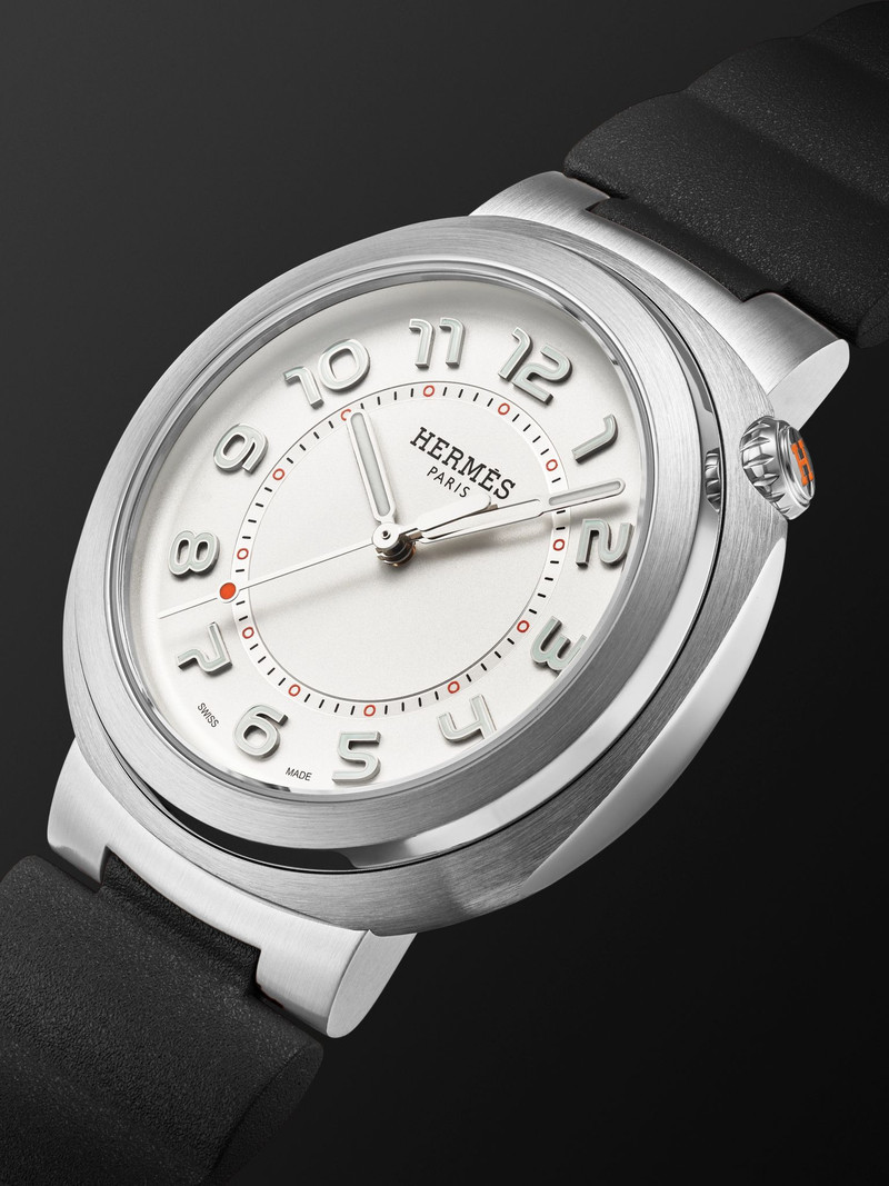 Cut Automatic 36mm Stainless Steel and Rubber Watch, Ref. No 404924WW00 Gray 4