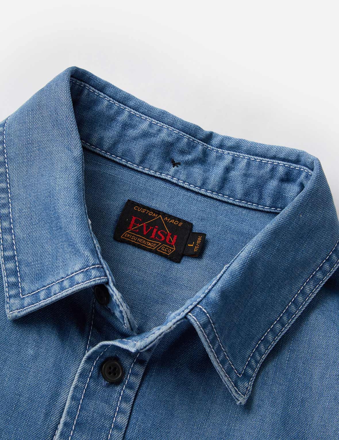 BIG CATCH PRAYER FESTIVAL GRAPHIC DAICOCK DENIM SHIRT - 7