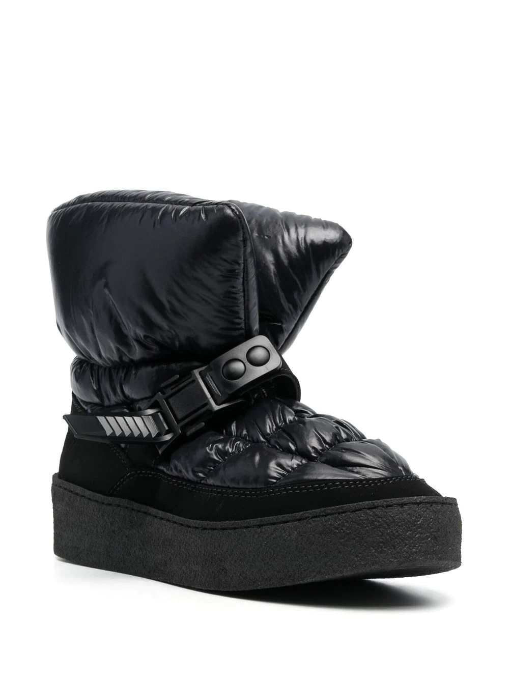 padded buckle-fastening boots - 2