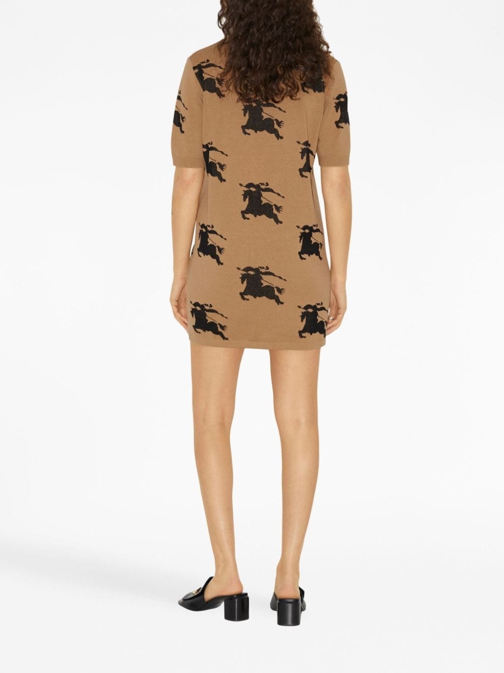 EKD-print jacquard shirt dress - 4