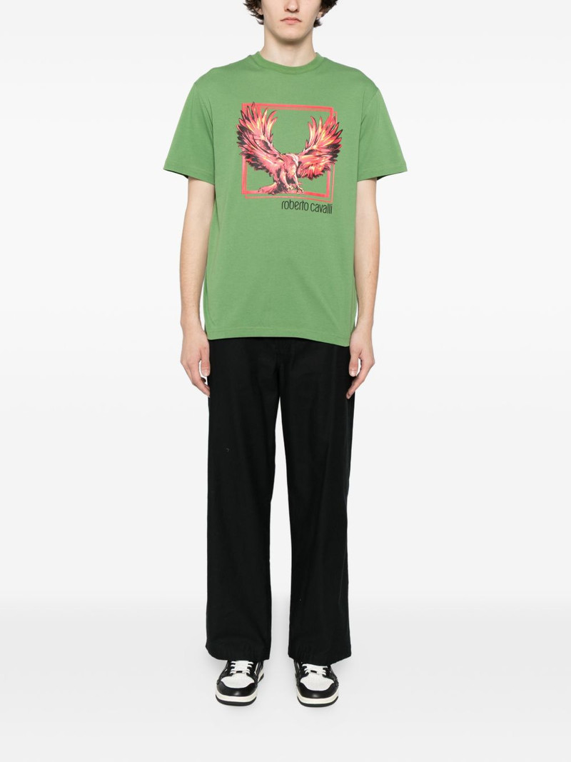 Roberto Cavalli graphic-print cotton T-shirt outlook