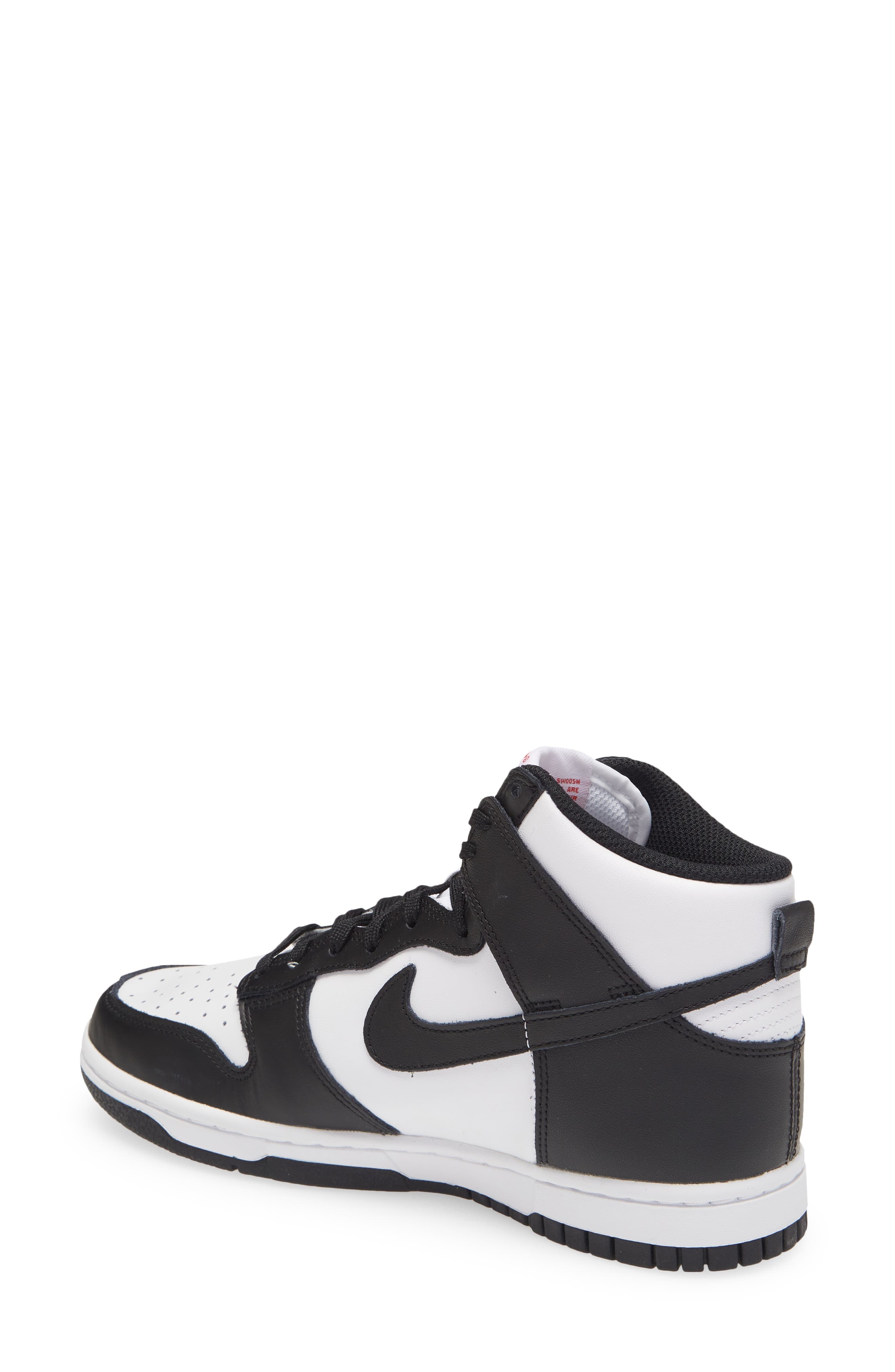 Nike Dunk High Basketball Sneaker in White/Black/University Red at Nordstrom - 2