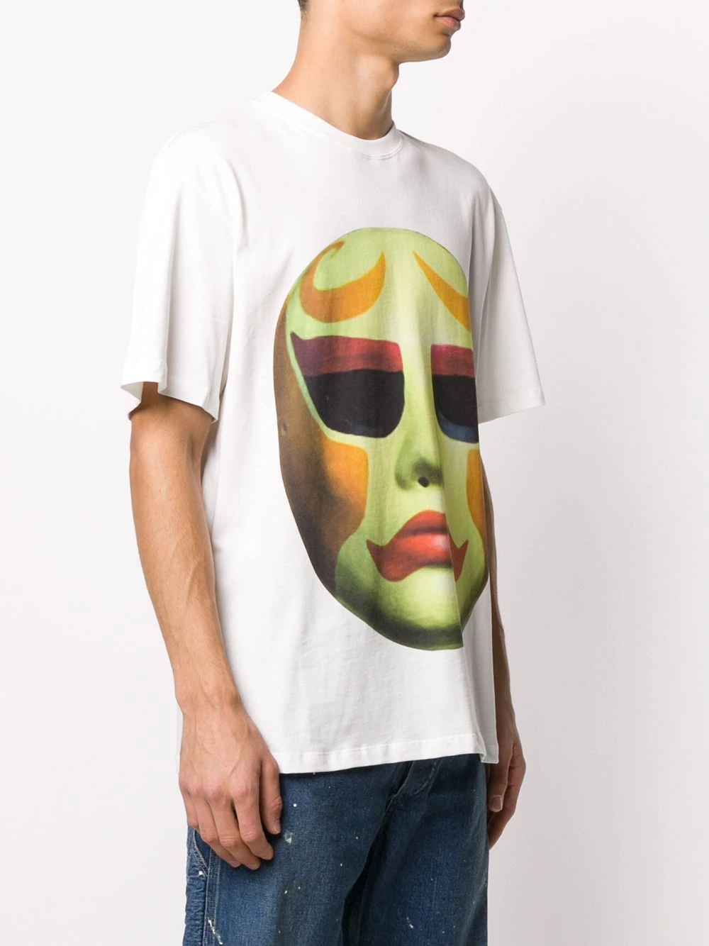 mask graphic print T-shirt - 4