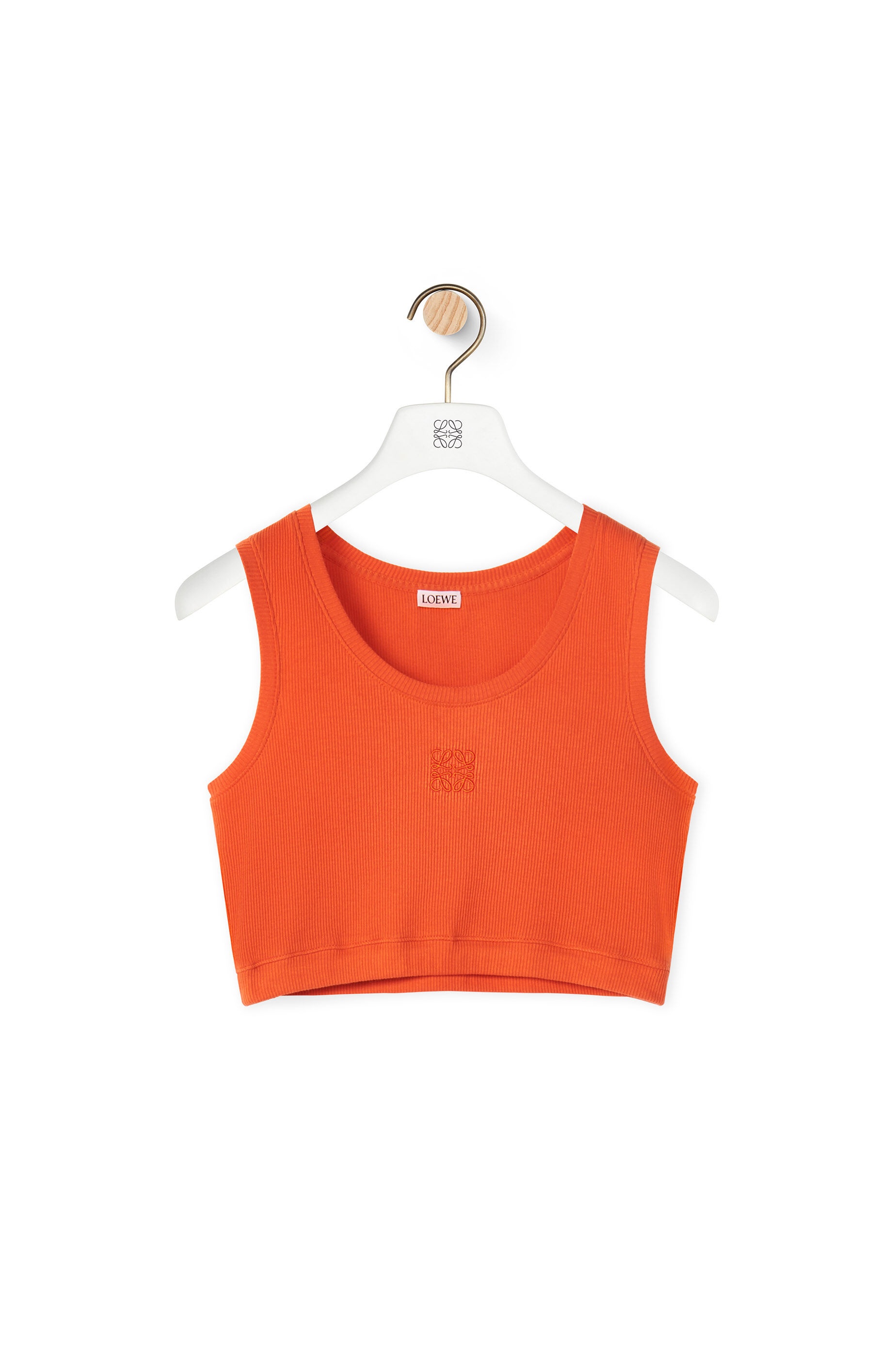 Anagram cropped tank top in cotton - 1
