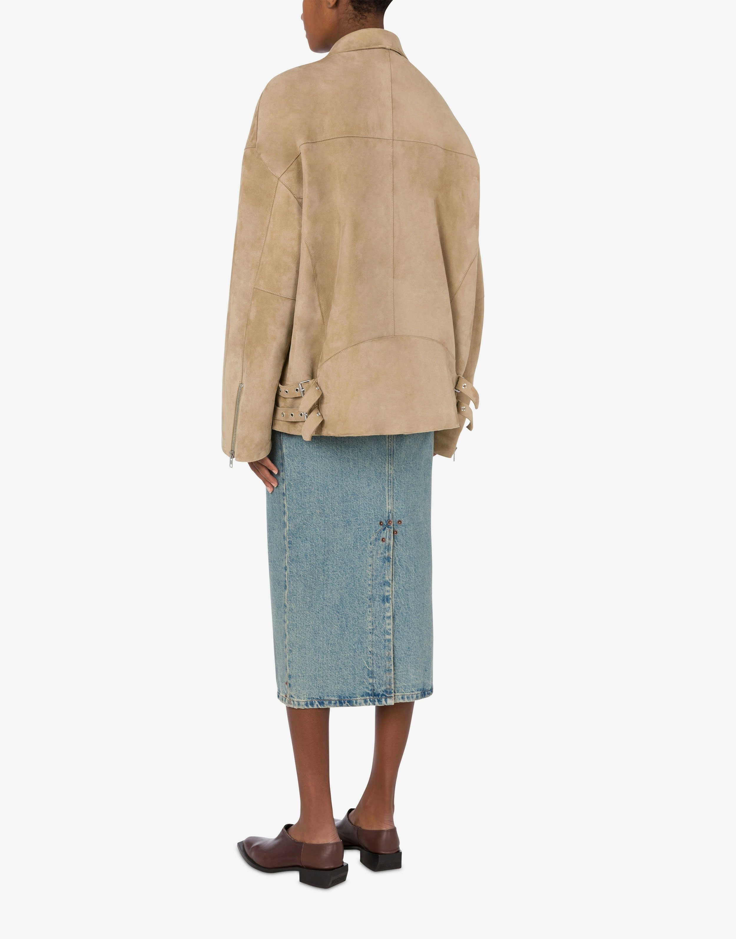 OVERSIZE BIKER JACKET IN SUEDE - 3