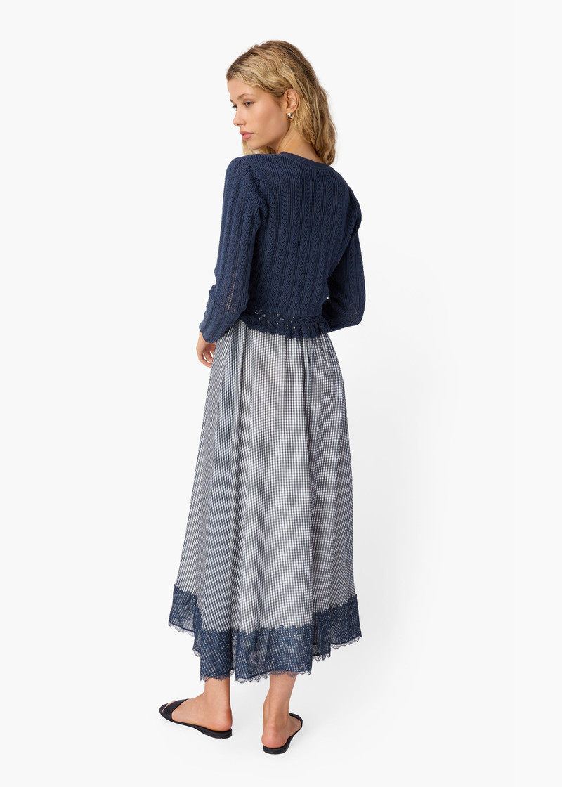 LILIBETH POINTELLE CARDIGAN MOODY BLUE 4