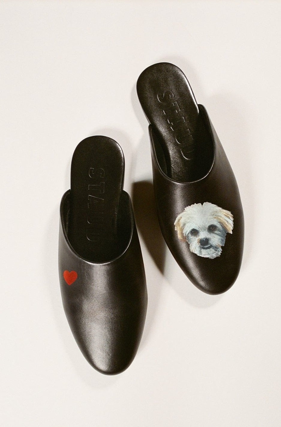 STAUD CUSTOM ABBY SLIPPER BLACK - 1