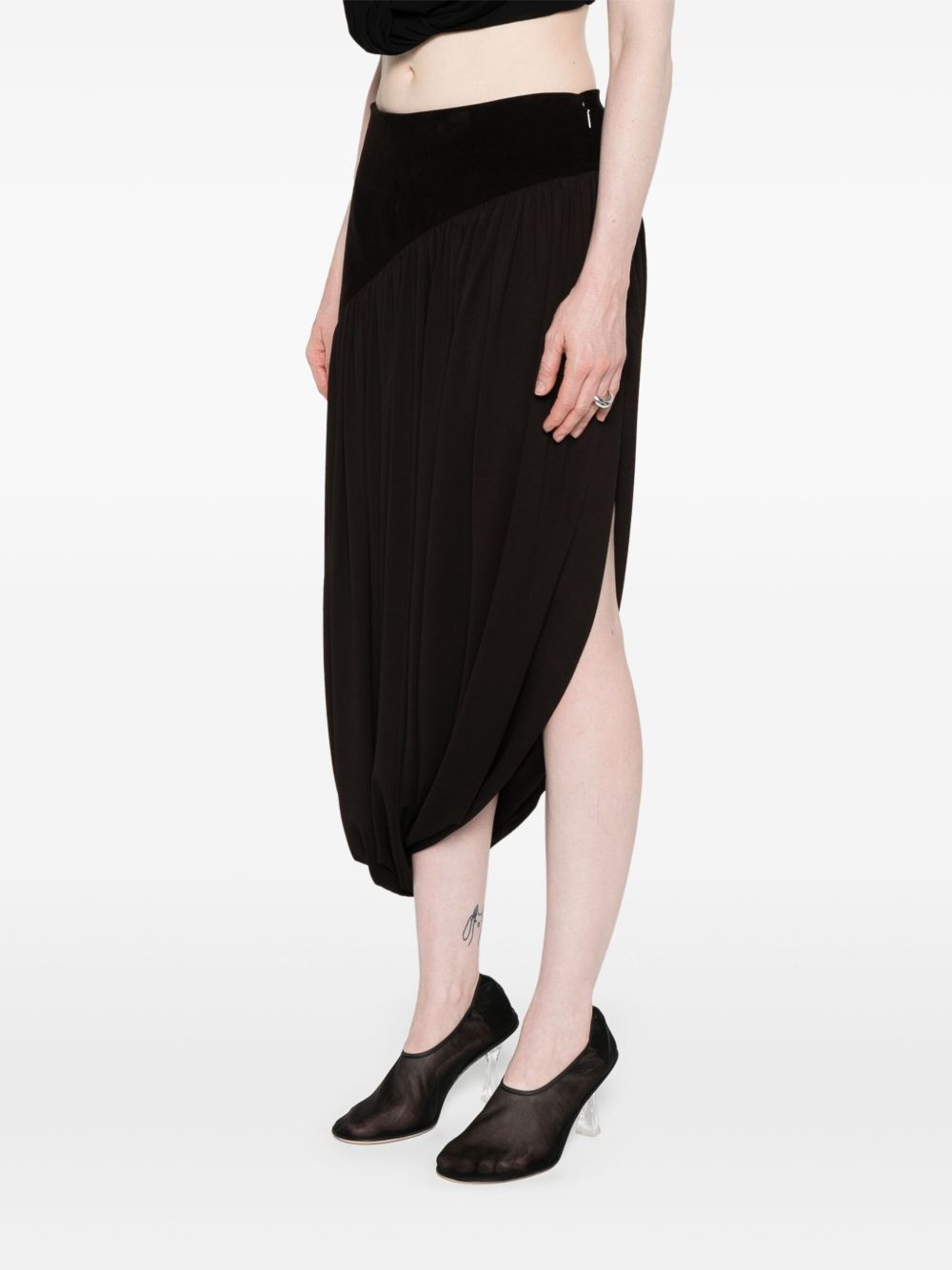 satin midi skirt - 3
