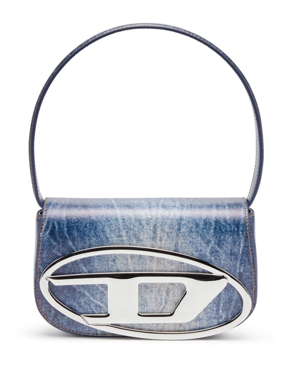 1DR denim-print leather bag - 1