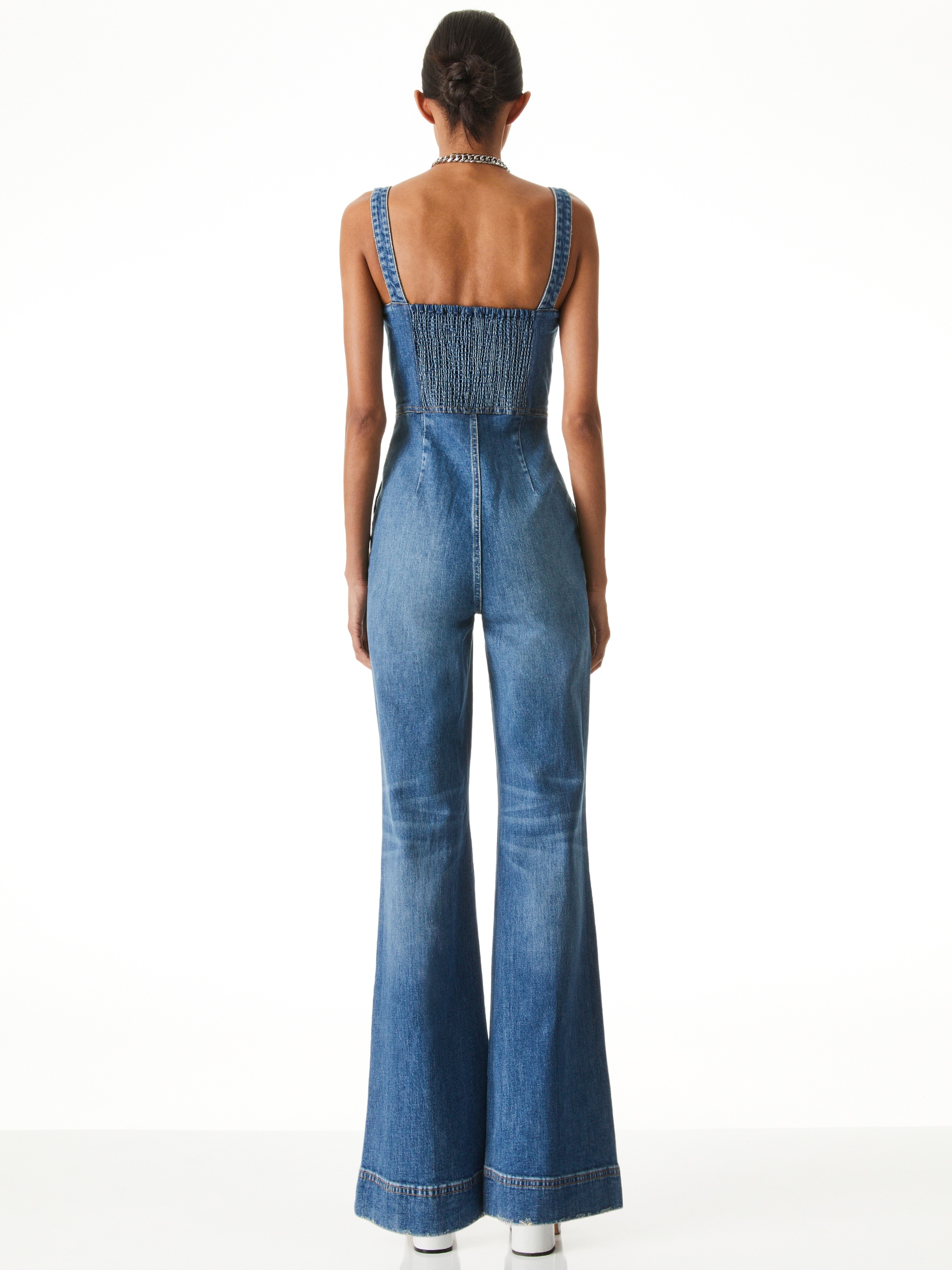 LOVETTA DENIM WIDE LEG JUMPSUIT - 3