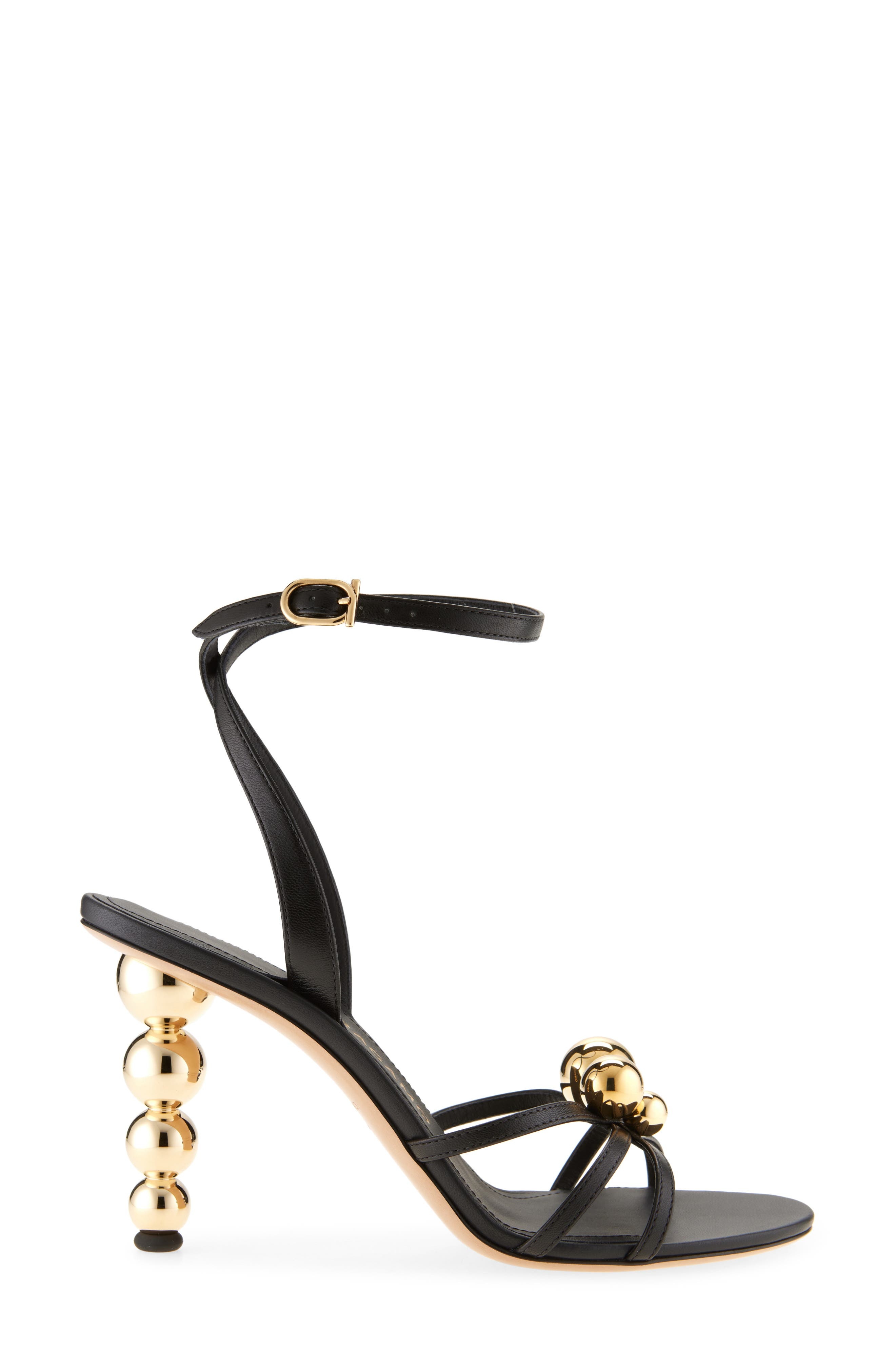 FERRAGAMO Karina Sphere Sandal in Nero at Nordstrom - 3