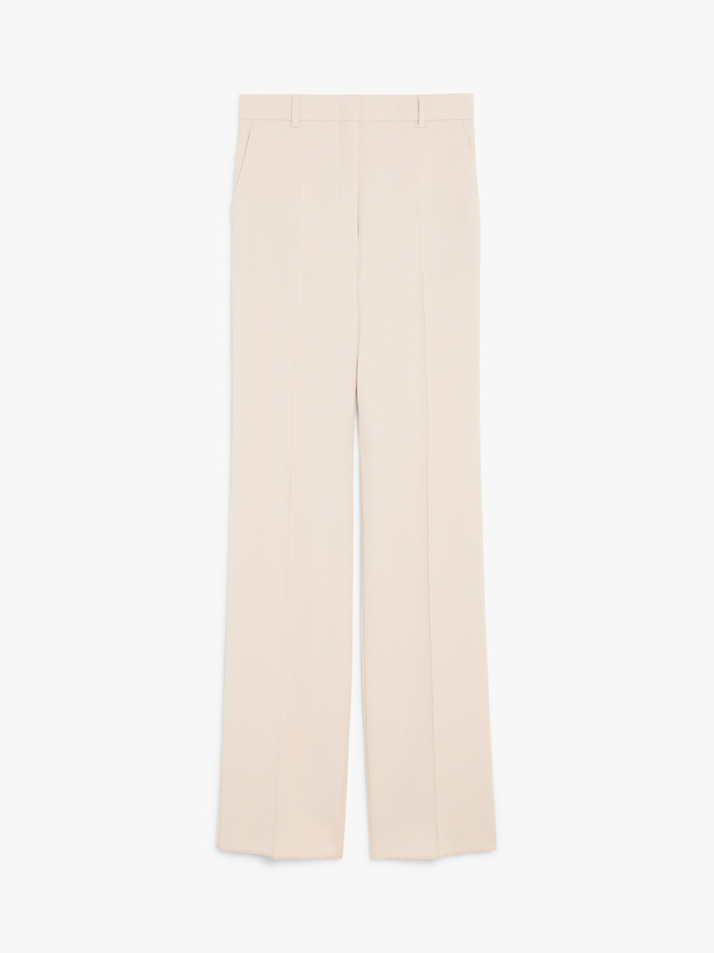QUASAR Straight-fit wool satin trousers 1