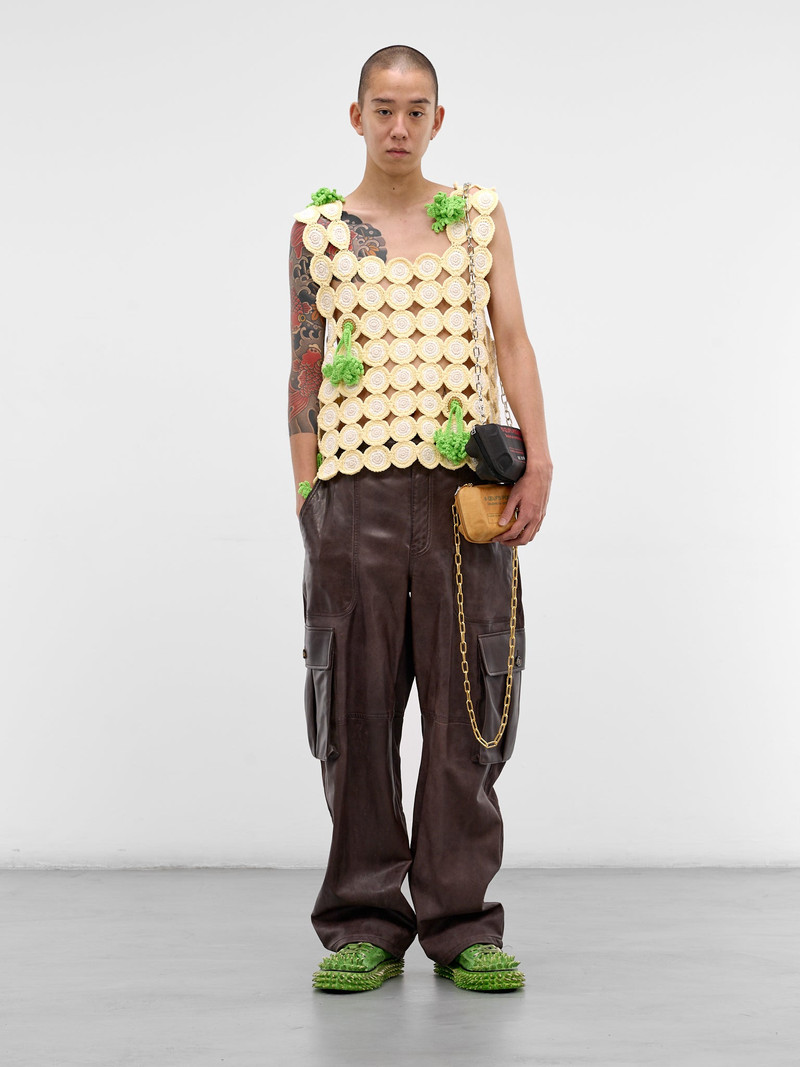 doublet White Circle Root Knit Tank outlook