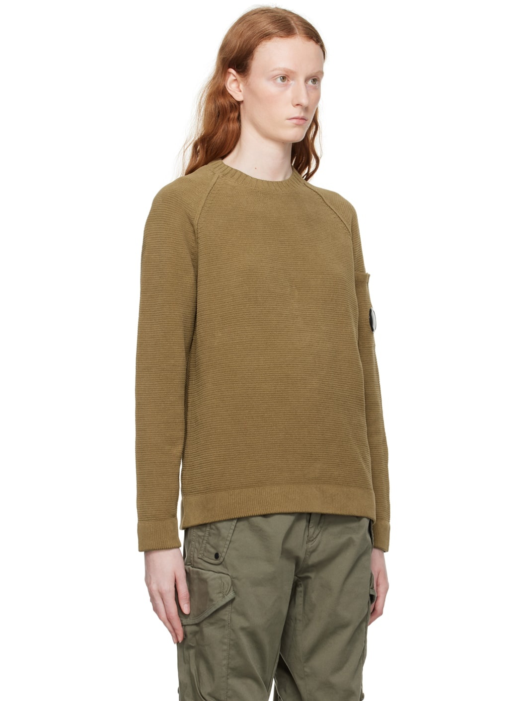 Khaki Crewneck Sweater - 2