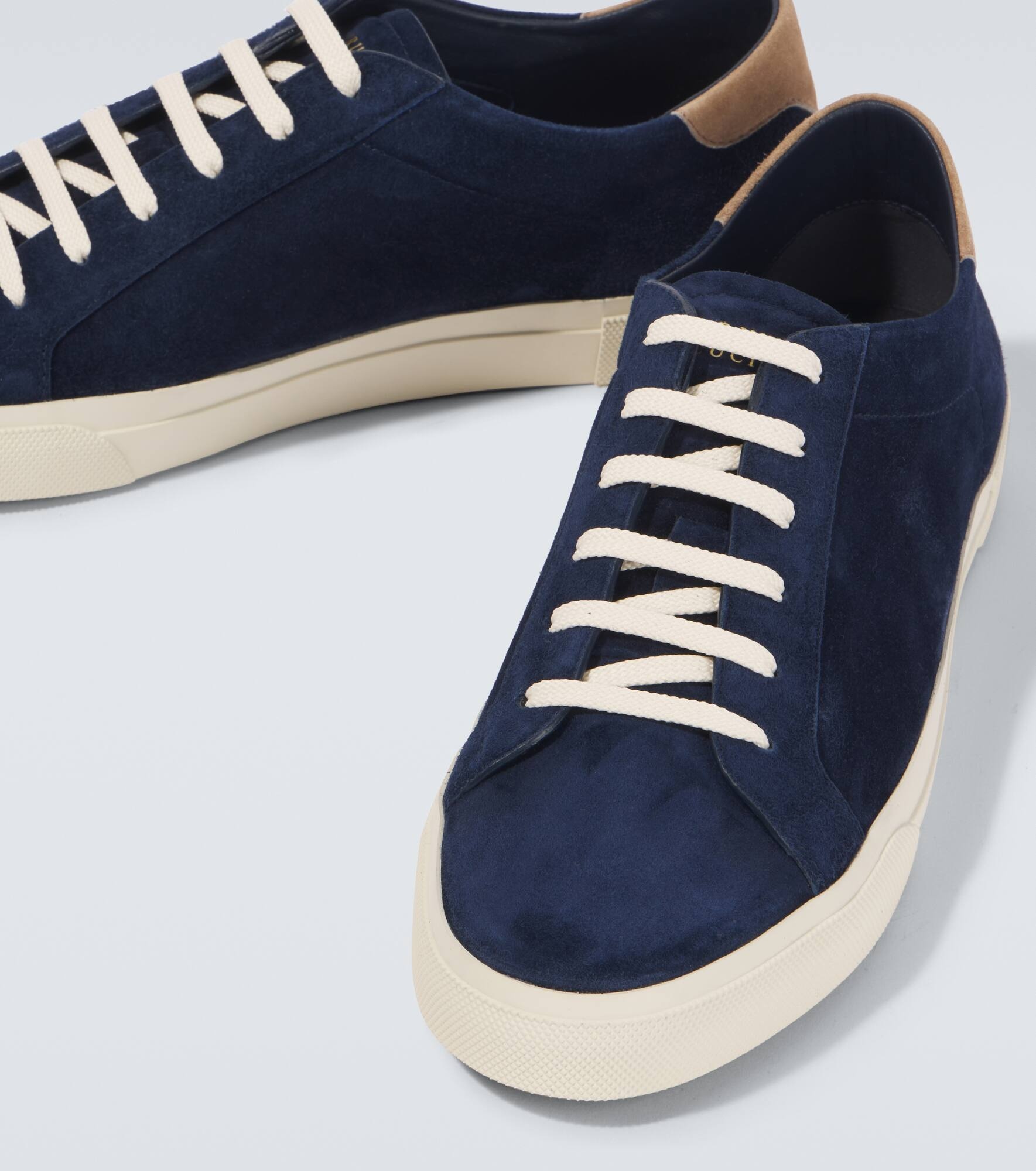 Suede low-top sneakers - 3