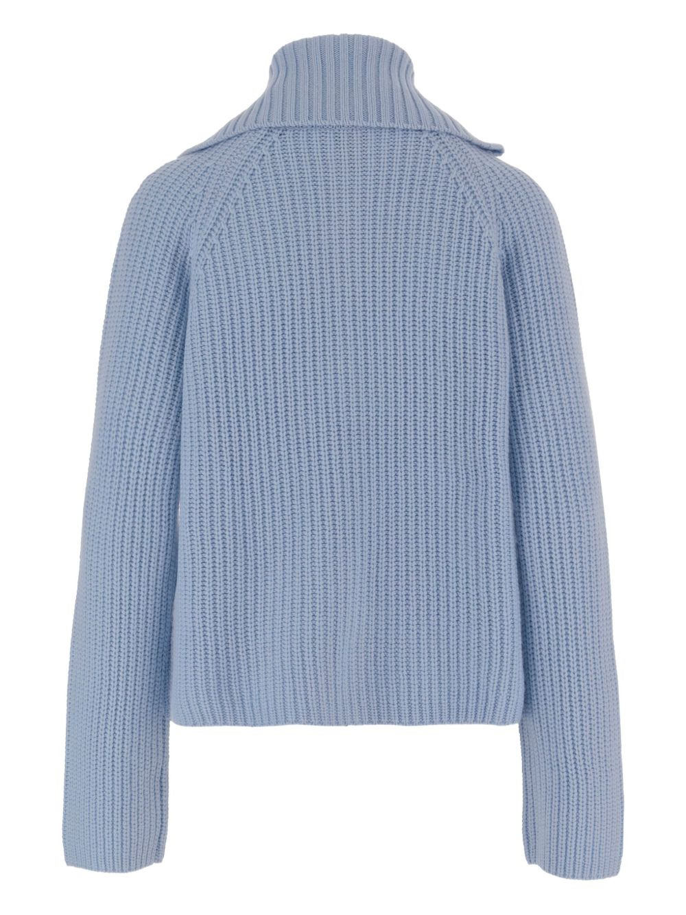 ribbed zip cardigan - 2