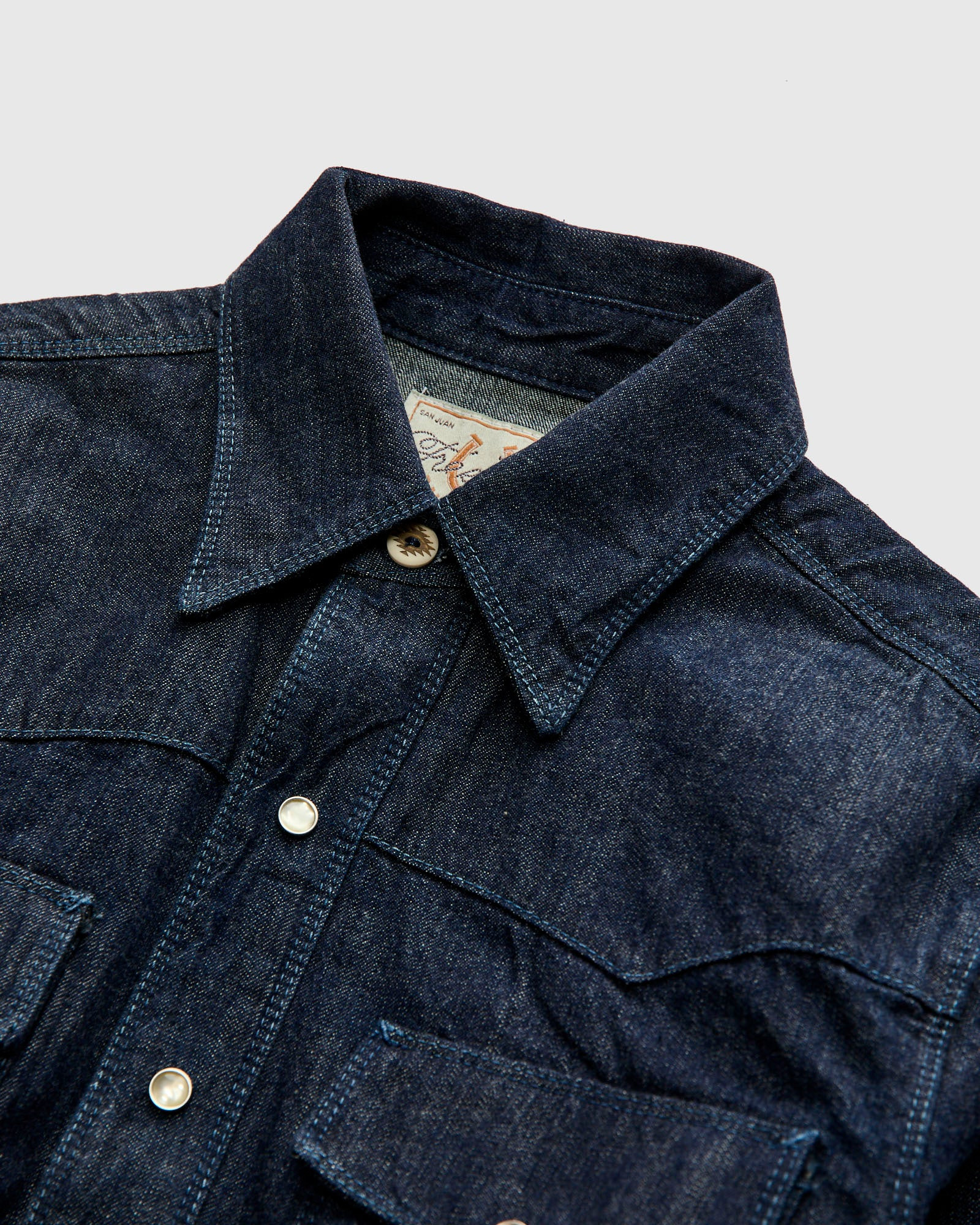 11oz Western Scout Shirt in 1900s Denim - 3