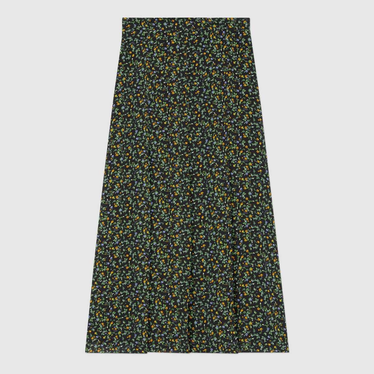 Gucci Liberty floral crêpe skirt - 1