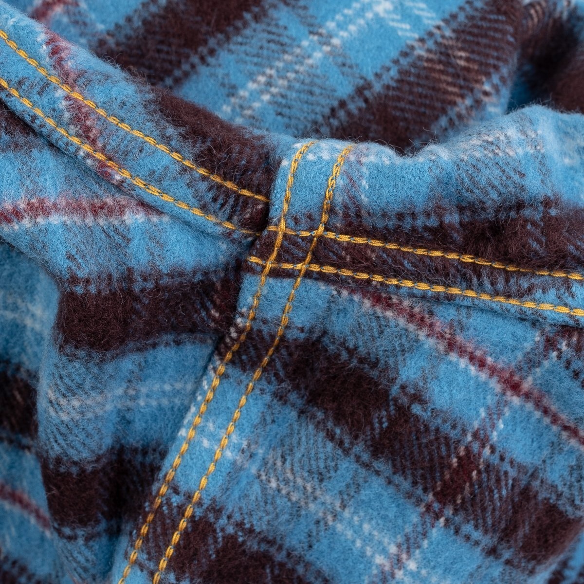 Ultra Heavy Flannel Blanket Check Work Shirt - Sax Blue - 13