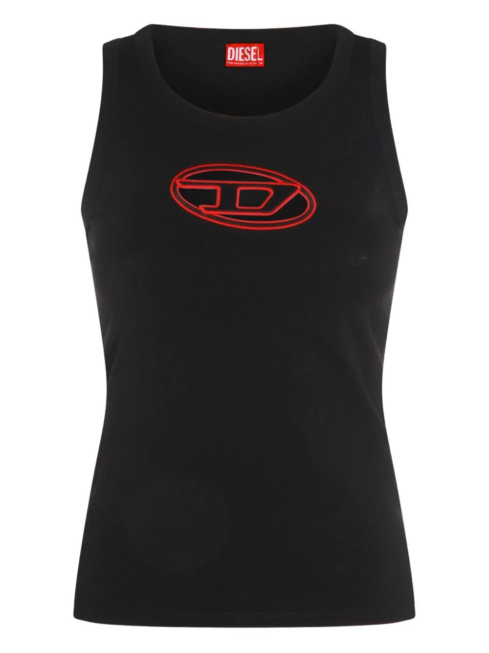 logo-embroidered sleeveless tank top - 1