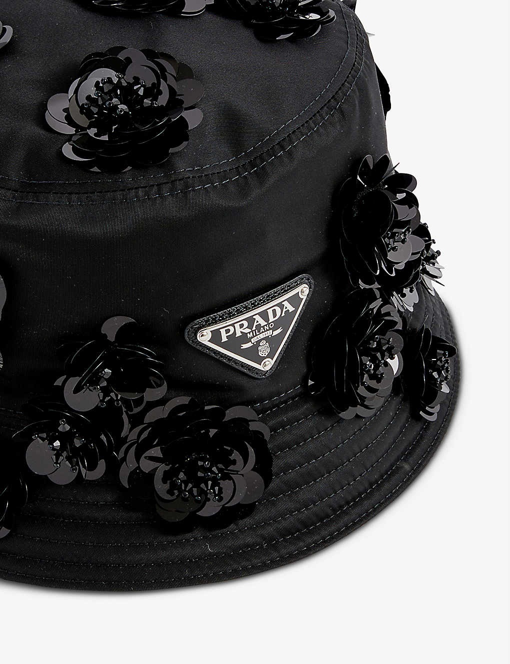 Re-Nylon floral-embellished recycled-nylon bucket hat - 2