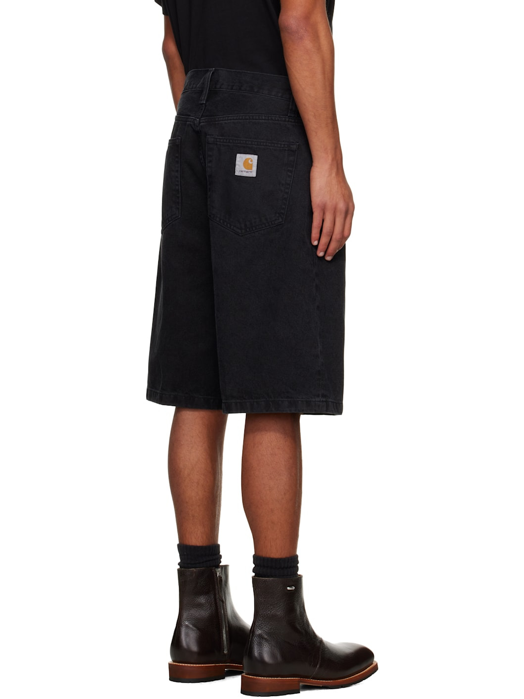 Black Landon Denim Shorts - 3