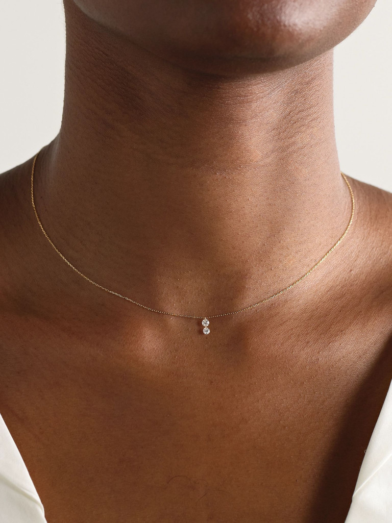 PERSÉE Danaé 18-karat gold diamond necklace Gold outlook