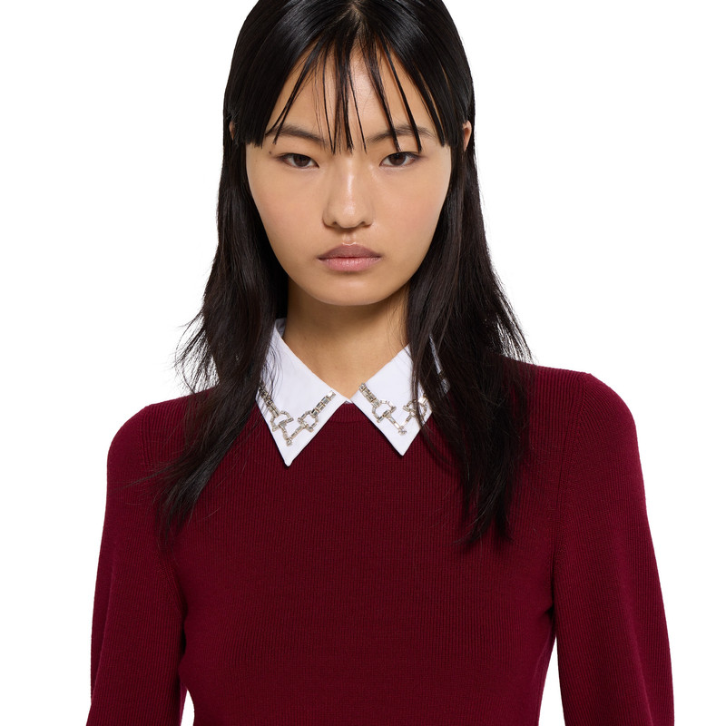 Wool sweater with crystal Horsebit 3
